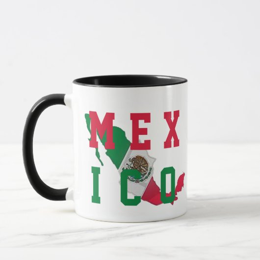 Red White Mexico mexikanische Flagge Land Prix Tasse (Links)