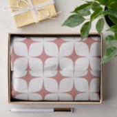 Red White Mid Century Modern Boho Geometric Seidenpapier (Geschenk)