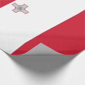 Red White mit Malta Siegel Geschenkpapier (Ecke)