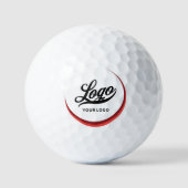 Red White Modern Company Logo Business Brand Club Golfball (Vorderseite)