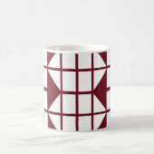 Red White Modern Geometric Muster Kaffeetasse (Mittel)