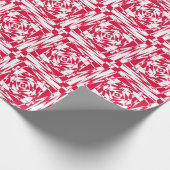 Red White Modern Gift Wrap - Abstrakte Illusion Geschenkpapier (Ecke)