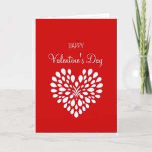 Red White Modern Simple Business Valentine's Day Feiertagskarte