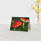 Red White Mushrooms Blank Foto Note Card Karte (Gelbe Blume)