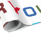 Red & White Naughty Weihnachtswrapping Paper Geschenkpapier (Rolleneckpunkt)