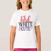Red White Niedlich 4. Juli T - Shirt für Kinder (Vorderseite)