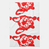 Red White niedlich French Bulldog Handtuch (Vertikal)