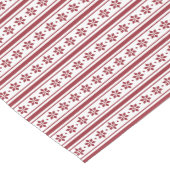 Red & White Nordic Fair Isle Kurzer Tischläufer (Ecke)