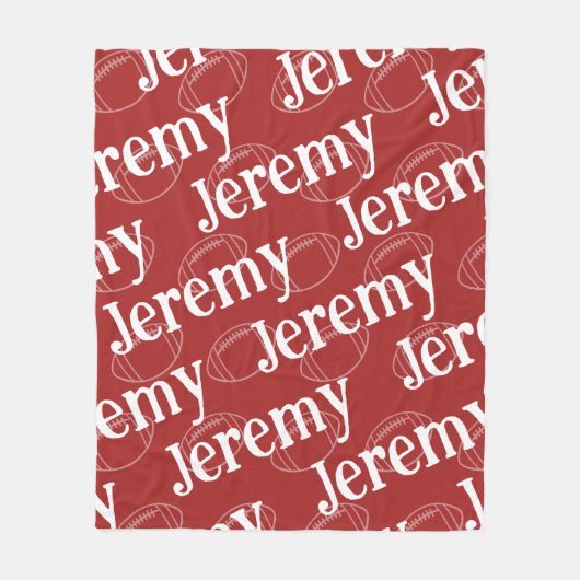 Red & White Novelball Fleece Blanket (Vorderseite)