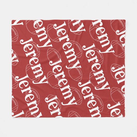 Red & White Novelball Fleece Blanket (Vorderseite (Horizontal))