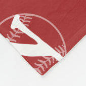 Red & White Novelty Baseball Fleece Blanket (Ecke)