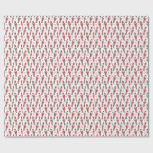 Red White Nutcracker Peppermint Candies Geschenkpapier (Flach)