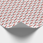 Red White Nutcracker Peppermint Candies Geschenkpapier (Ecke)