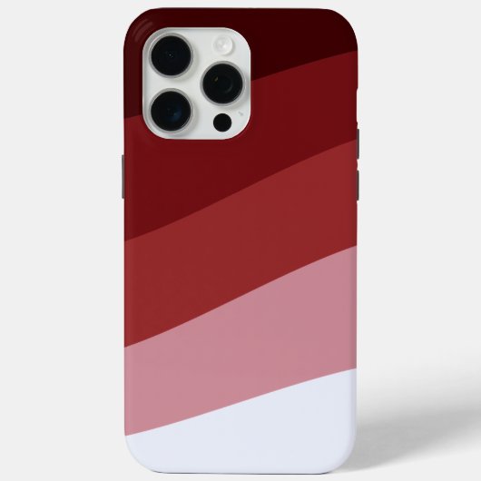 Red White Ombre Wave Muster Case-Mate iPhone Hülle (Rückseite)