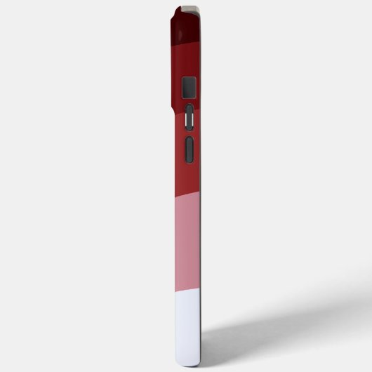 Red White Ombre Wave Muster Case-Mate iPhone Hülle (Rückseite / Links)