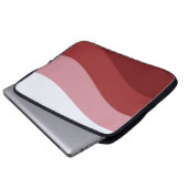 Red White Ombre Wave Muster Laptopschutzhülle (Vorne Knopf)