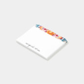 Red White Orange Florals Design Post-it Klebezettel (angewinkelt)