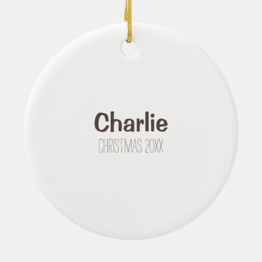 Red White Papillon Herz Personalisiert Keramik Ornament (Hinten)