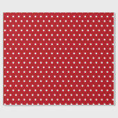 Red White Pattern Polka Dot Geschenkpapier (Flach)