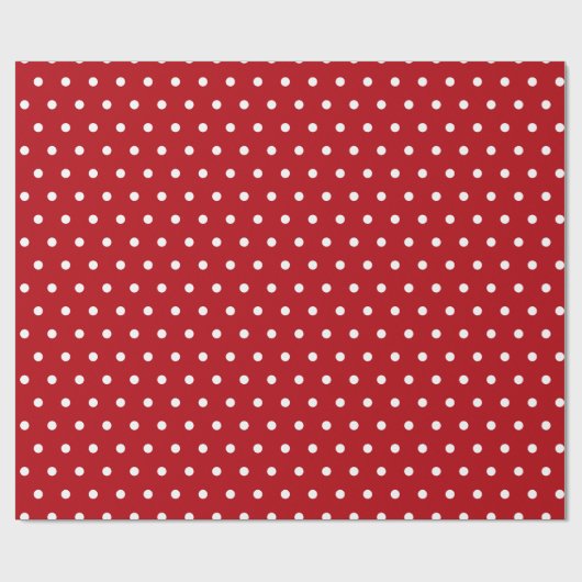 Red White Pattern Polka Dot Geschenkpapier (Flach)