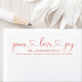 Red White Peace Liebe Freuen Weihnachten (Insitu)