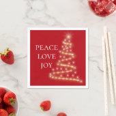 Red White Peace Liebe Joliday Napkins Serviette (Beispiel)