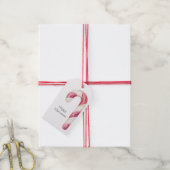 Red White Peppermint Candy Canes Geschenkanhänger (Mit Garn)