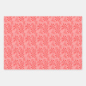Red White Peppermint Candy Holdiay Pattern Geschenkpapier Set (Vorderseite 2)