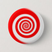 Red & White Peppermint Candy Swirl Button (Vorderseite)