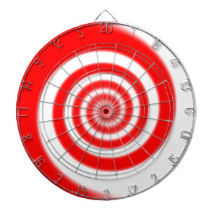 Red & White Peppermint Candy Swirl Dartscheibe