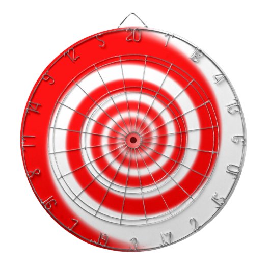 Red & White Peppermint Candy Swirl Dartscheibe (vorne)