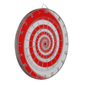 Red & White Peppermint Candy Swirl Dartscheibe (Vorderseite Links)