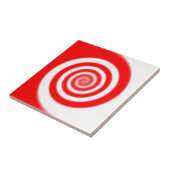Red & White Peppermint Candy Swirl Fliese (Seite)