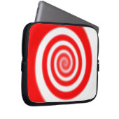 Red & White Peppermint Candy Swirl Laptopschutzhülle (Vorne Rechts)