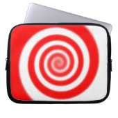 Red & White Peppermint Candy Swirl Laptopschutzhülle (Vorderseite)