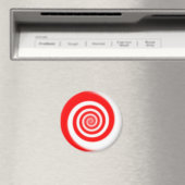 Red & White Peppermint Candy Swirl Magnet (In Situ (Geschirrspüler))