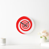 Red & White Peppermint Candy Swirl Runde Wanduhr (Zuhause)