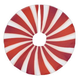 Red White Peppermint Swirl Weihnachtsbaumrock Leinenimitat Weihnachtsbaumdecke