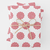 Red & White Pinwheel Weihnachten Geschenkpapier Set (Beispiel)