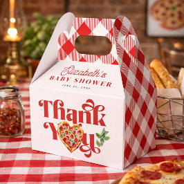 Red White Pizza Themed Geschenkschachtel