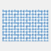 Red White Plaid Stripes Birthday Geschenkpapier Set (Vorderseite 2)