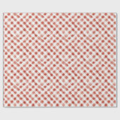 Red White Plaid Stripes Christmas Geschenkpapier (Flach)