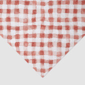 Red White Plaid Stripes Christmas Seidenpapier (Ausschnitt)