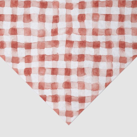 Red White Plaid Stripes Christmas Seidenpapier (Ausschnitt)