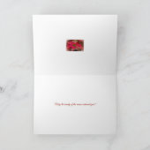 Red & White Poinsettia Frohe Weihnachten & Neues J Karte (Innenseite)