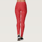 Red & White Polka Dot Active Leggings (Rückseite)