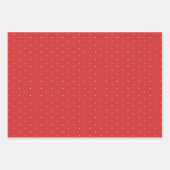 Red White Polka Dot Geschenkpapier (Vorderseite 3)