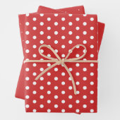 Red White Polka Dot Geschenkpapier (Beispiel)