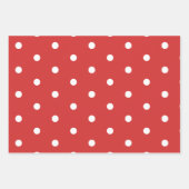 Red White Polka Dot Geschenkpapier Set (Vorderseite 2)