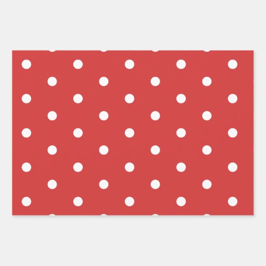 Red White Polka Dot Geschenkpapier Set (Vorderseite 2)